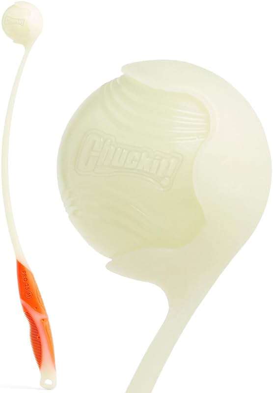 Chuckit! Pro Fetch Toy Dog Ball Launcher For Dogs; Compatible With Any Medium Chuckit! Medium Size 25 Inch + Glow Ball - Image 1