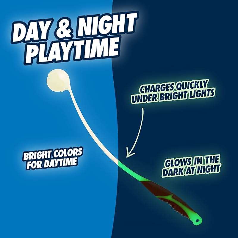 Chuckit! Pro Fetch Toy Dog Ball Launcher For Dogs; Compatible With Any Medium Chuckit! Medium Size 25 Inch + Glow Ball - Image 4