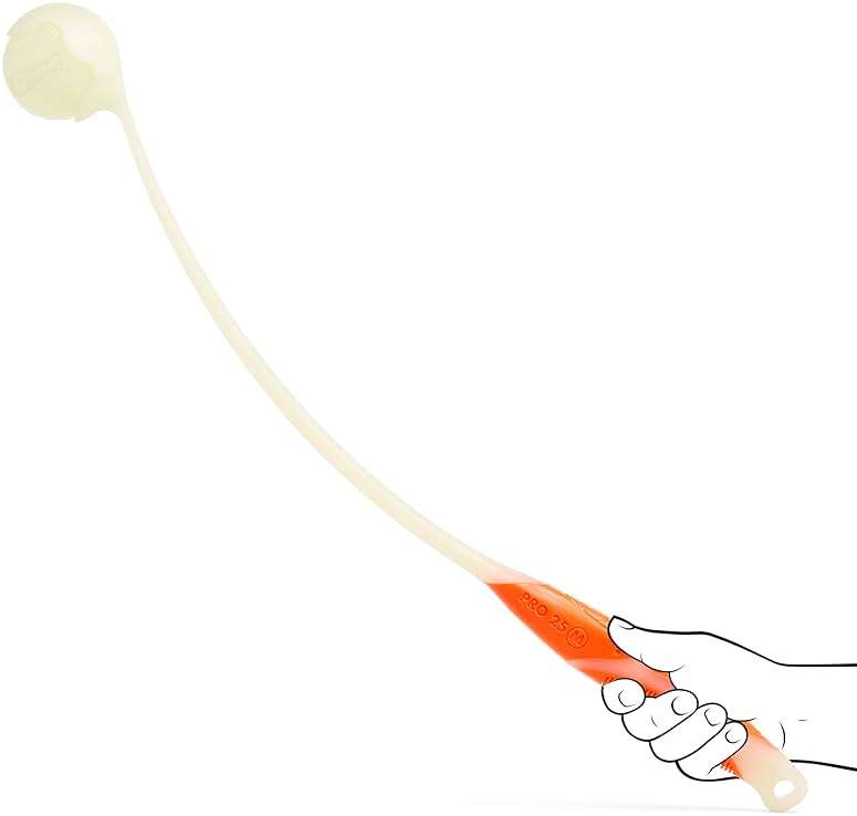 Chuckit! Pro Fetch Toy Dog Ball Launcher For Dogs; Compatible With Any Medium Chuckit! Medium Size 25 Inch + Glow Ball - Image 5