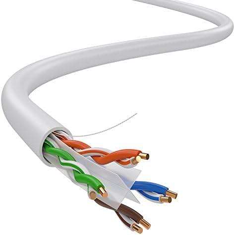 Dripstone CAT6 Ethernet Cable 1000ft Bulk Network LAN Wire 23AWG Solid CCA UTP 550MHz High-Speed Internet Cable Gaming, Streaming, Office, Home Use, Pull Box, Cat6 Bulk, Stable Connectivity - White - Image 2