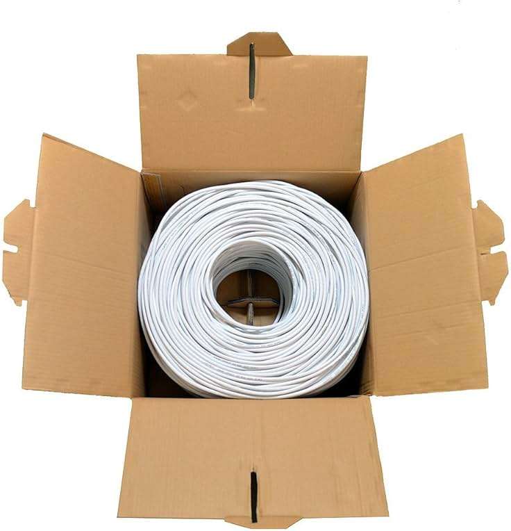 Dripstone CAT6 Ethernet Cable 1000ft Bulk Network LAN Wire 23AWG Solid CCA UTP 550MHz High-Speed Internet Cable Gaming, Streaming, Office, Home Use, Pull Box, Cat6 Bulk, Stable Connectivity - White - Image 4