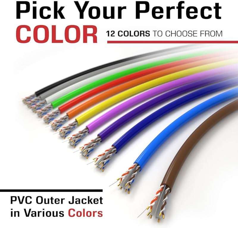 Dripstone CAT6 Ethernet Cable 1000ft Bulk Network LAN Wire 23AWG Solid CCA UTP 550MHz High-Speed Internet Cable Gaming, Streaming, Office, Home Use, Pull Box, Cat6 Bulk, Stable Connectivity - White - Image 6