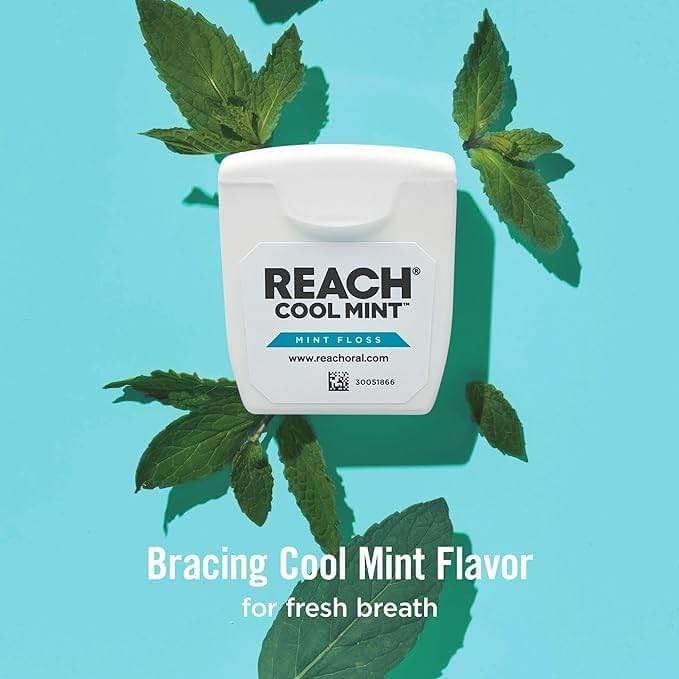 Reach Cool Mint Waxed Dental Floss, 55 Yard - Image 5
