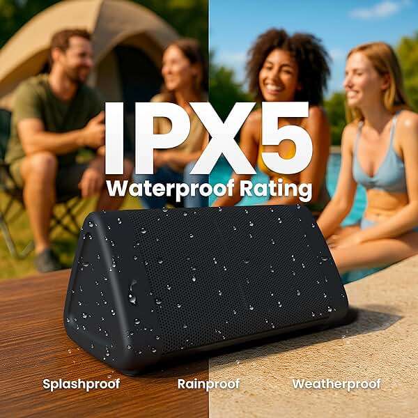 OontZ Angle 3 (4th Gen) – Portable Bluetooth Speaker, 12W Stereo Sound, 24 Hour Playtime, Rich Bass, 100 Foot Wireless Range, Waterproof, Home, Outdoor, Travel, Great Gift (Black) - Image 3