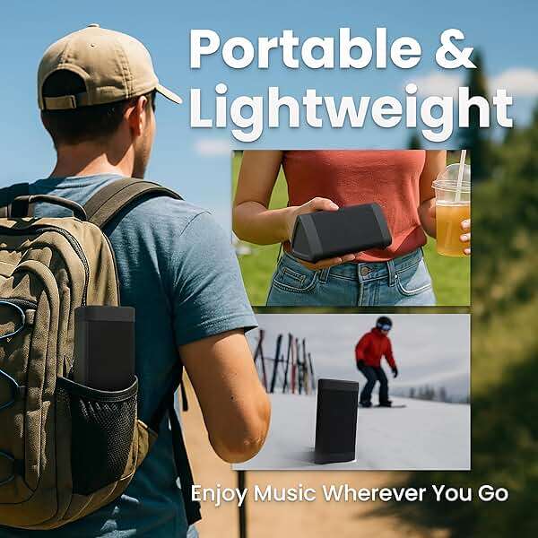 OontZ Angle 3 (4th Gen) – Portable Bluetooth Speaker, 12W Stereo Sound, 24 Hour Playtime, Rich Bass, 100 Foot Wireless Range, Waterproof, Home, Outdoor, Travel, Great Gift (Black) - Image 7