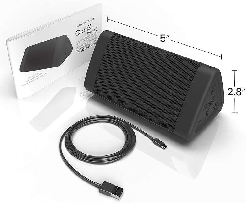 OontZ Angle 3 (4th Gen) – Portable Bluetooth Speaker, 12W Stereo Sound, 24 Hour Playtime, Rich Bass, 100 Foot Wireless Range, Waterproof, Home, Outdoor, Travel, Great Gift (Black) - Image 9