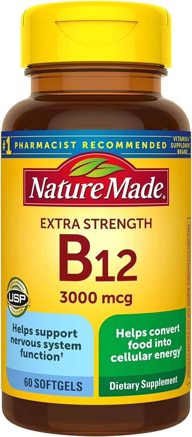 Extra Strength Vitamin B12 3000 mcg Softgels, 60 Count - Image 1