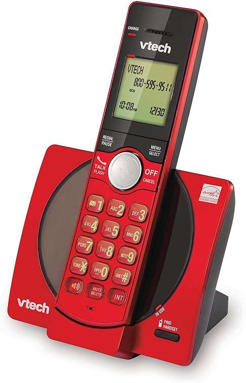 VTech CS6919-16 DECT 6.0 Cordless Phone, Red - Caller ID/Call Waiting (Stores 30 Calls), Backlit Keypad & Display, Full Duplex Handset Speakerphone, Wall Mountable - Image 7