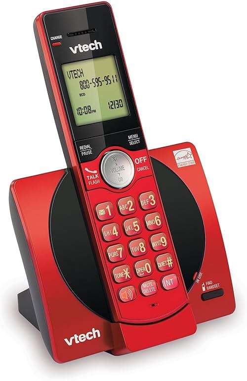 VTech CS6919-16 DECT 6.0 Cordless Phone, Red - Caller ID/Call Waiting (Stores 30 Calls), Backlit Keypad & Display, Full Duplex Handset Speakerphone, Wall Mountable - Image 8