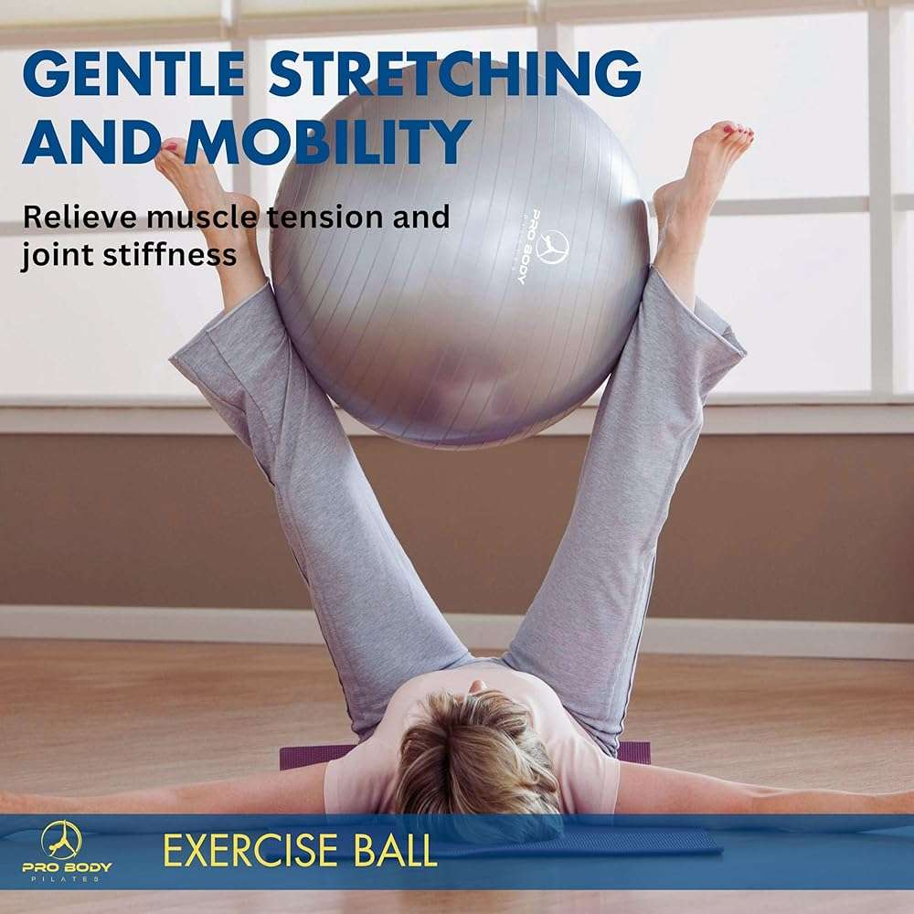 ProBody Pilates Exercise Ball - Multiple Sizes Gym Grade Balance Ball for Fitness, Yoga, Workout, Pregnancy & Physical Therapy - Image 6