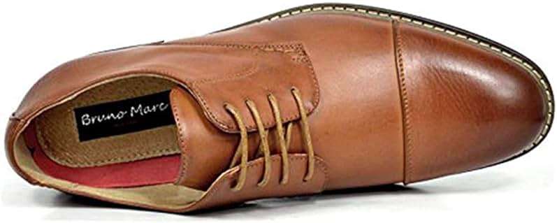 Bruno Marc Moda Italy Prince Men's Classic Modern Oxford Lace Dress Shoes - Image 4