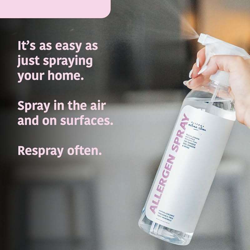 Allergy Asthma Clean Allergen Spray, Over 33oz | Pets & Dust Allergies, Air & Surface, Just Add Water, Bottle - Image 4