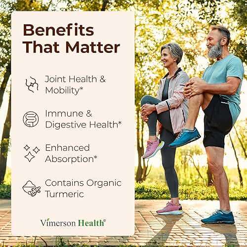 Turmeric Curcumin Supplement – 1200mg Organic Turmeric Curcumin with Black Pepper Extract for Max Absorption – Digestive & Joint Supplements for Men & Women w. Tumeric Extract & Bioperine – 60 Caps - Image 2