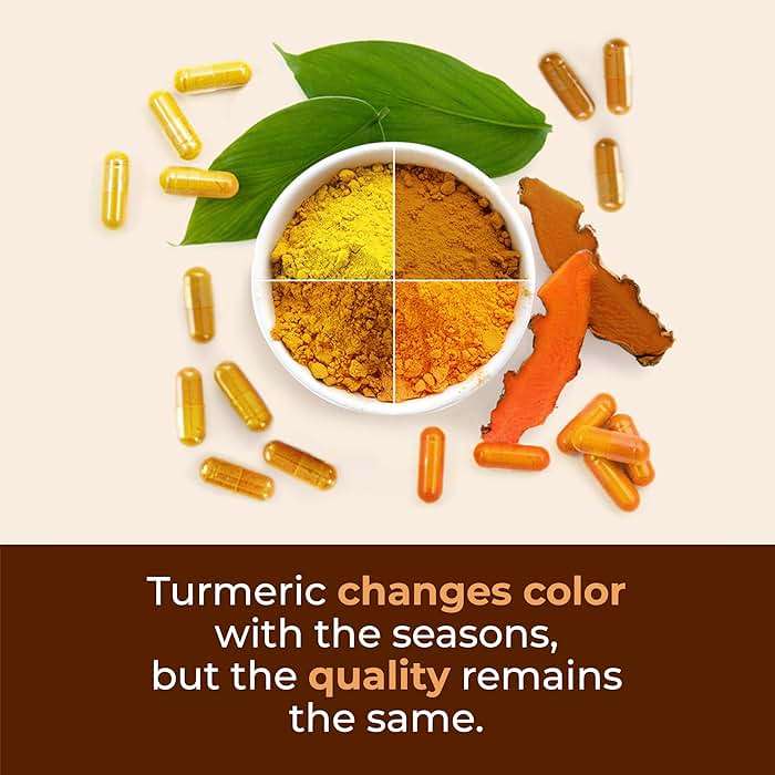Turmeric Curcumin Supplement – 1200mg Organic Turmeric Curcumin with Black Pepper Extract for Max Absorption – Digestive & Joint Supplements for Men & Women w. Tumeric Extract & Bioperine – 60 Caps - Image 7