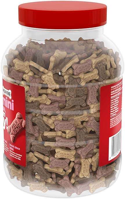 Milk-Bone Flavor Snacks Mini’s Dog Biscuits, Flavored Crunchy Dog Treats, 36 Oz. Canister - Image 4