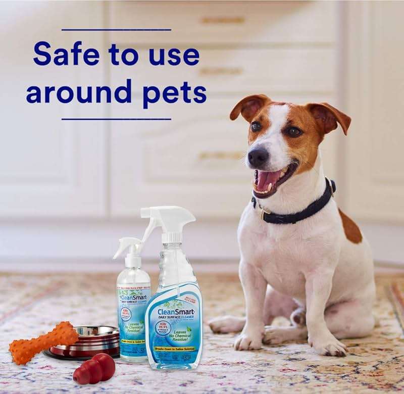 CleanSmart Daily Surface Cleaner and Pet-Safe Disinfectant, Kills 99.9% of Viruses, Bacteria, 23 ounce Bottle (Pack of 2) - Image 2
