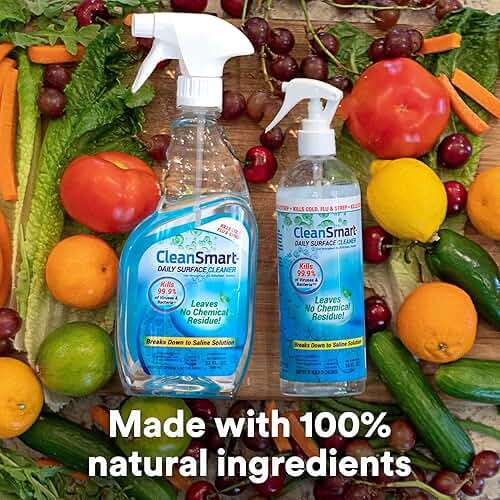 CleanSmart Daily Surface Cleaner and Pet-Safe Disinfectant, Kills 99.9% of Viruses, Bacteria, 23 ounce Bottle (Pack of 2) - Image 5