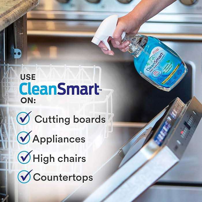 CleanSmart Daily Surface Cleaner and Pet-Safe Disinfectant, Kills 99.9% of Viruses, Bacteria, 23 ounce Bottle (Pack of 2) - Image 7