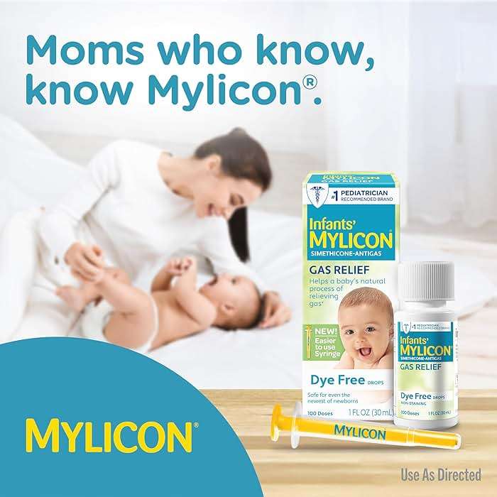 MYLICON Infants Gas Relief Drops for Infants and Babies, Dye Free Formula, 1 Fluid Ounce - Image 7