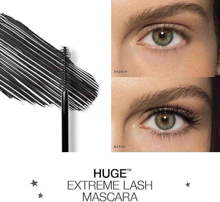 stila HUGE Extreme Lash Mascara, Intense Black | Volume, Full Length, Curl, Lift, No Clump, Crunch or Smudge | Lightweight, Long-Lasting Buildable Eye Makeup Formula | 0.44 Fl. Oz. - Image 5