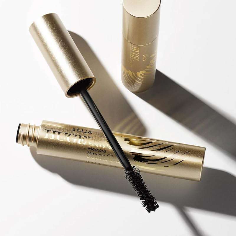 stila HUGE Extreme Lash Mascara, Intense Black | Volume, Full Length, Curl, Lift, No Clump, Crunch or Smudge | Lightweight, Long-Lasting Buildable Eye Makeup Formula | 0.44 Fl. Oz. - Image 6