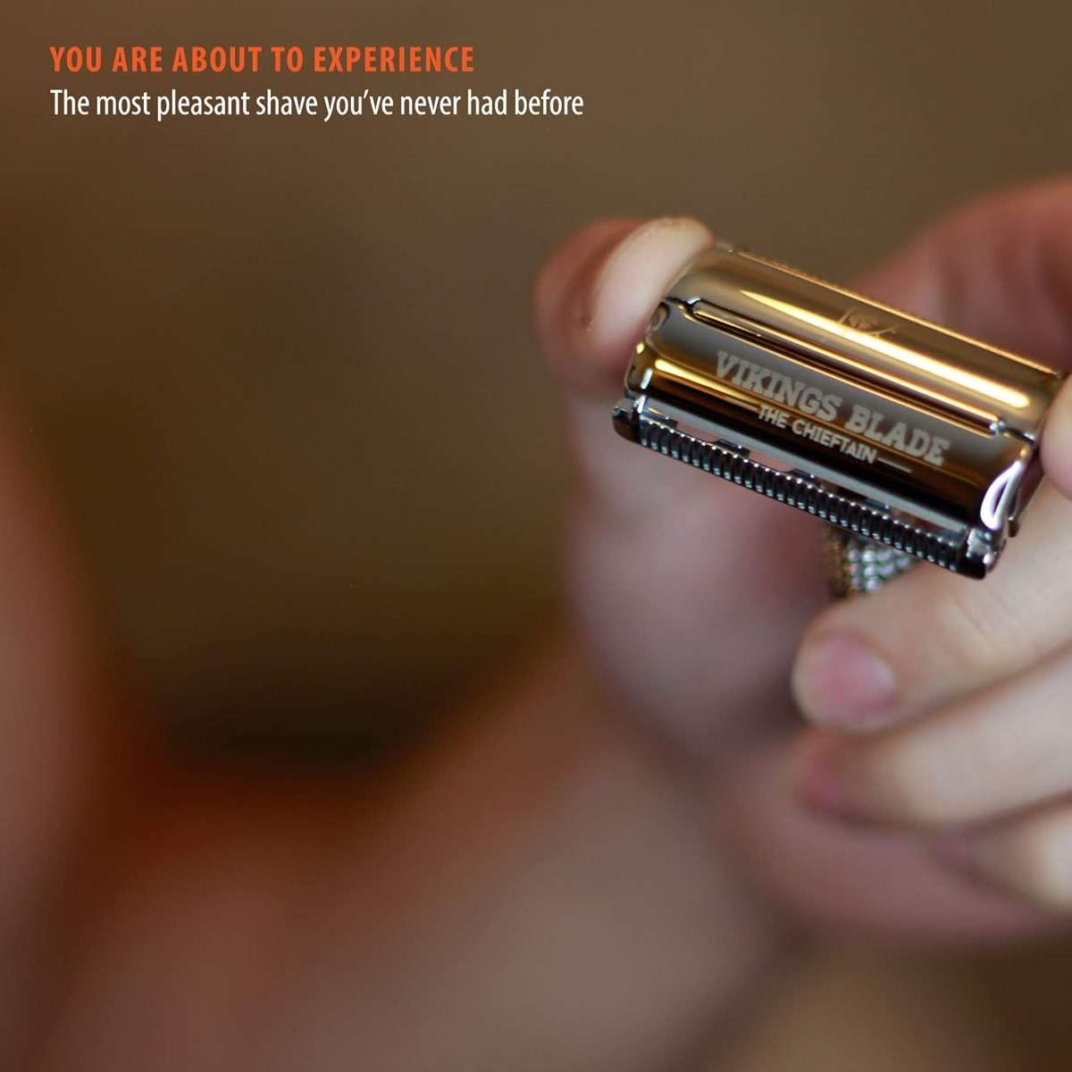 VIKINGS BLADE Double Edge Safety Razor for Men + 5 Swedish Steel Blades + Luxury Case. Smooth, Reusable, Eco-Friendly (The Chieftain) - Image 5