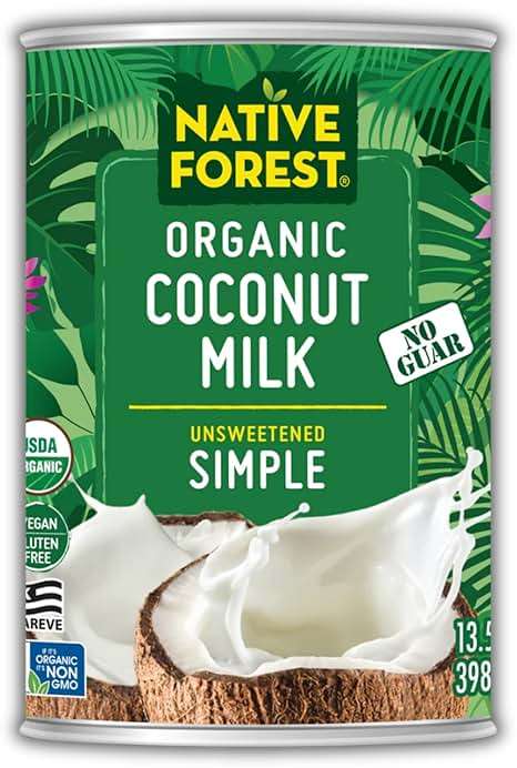 Native Forest Organic Unsweetened Coconut Milk - Canned Coconut Milk, No Guar Gum, Non-GMO Project Verified, USDA Organic - Simple, 13.5 Fl Oz (Pack of 12) - Image 1