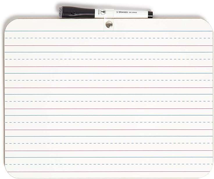 U Brands Dry Erase Lap Board, Double Sided, 9" x 12" Inches, Dry Erase Marker Included, Small White Board, 1 Count - Image 1