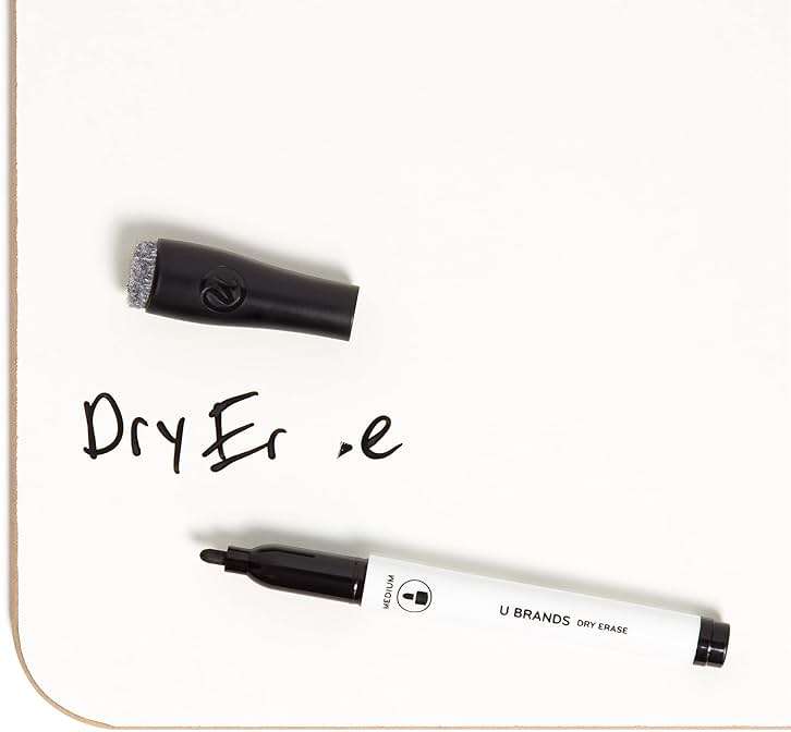 U Brands Dry Erase Lap Board, Double Sided, 9" x 12" Inches, Dry Erase Marker Included, Small White Board, 1 Count - Image 4