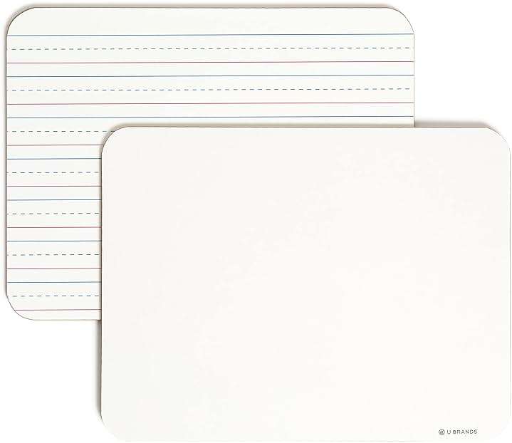 U Brands Dry Erase Lap Board, Double Sided, 9" x 12" Inches, Dry Erase Marker Included, Small White Board, 1 Count - Image 5