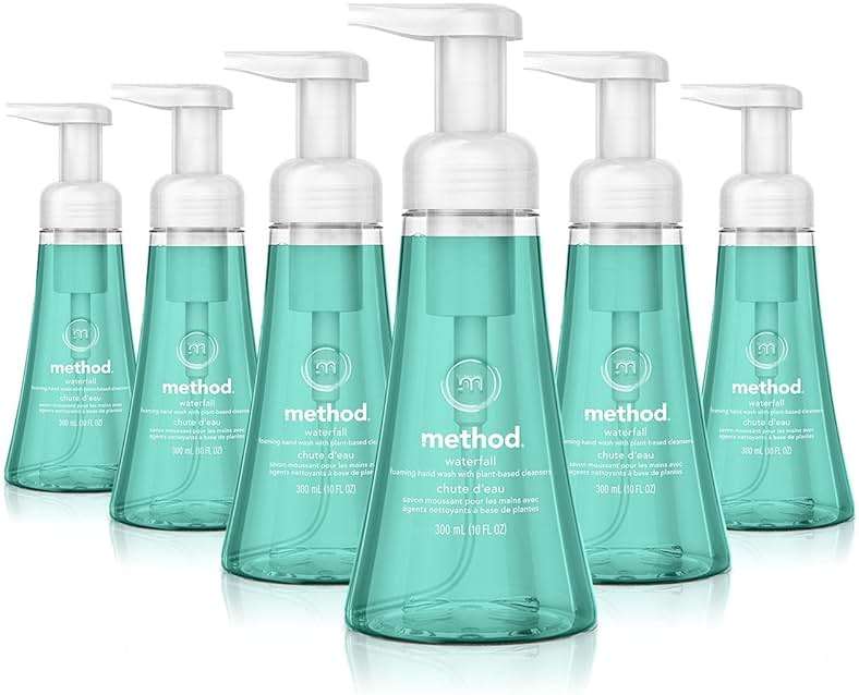Method Foaming Hand Soap, Waterfall, Paraben and Phthalate Free, 10 fl oz (Pack of 6) - Image 1