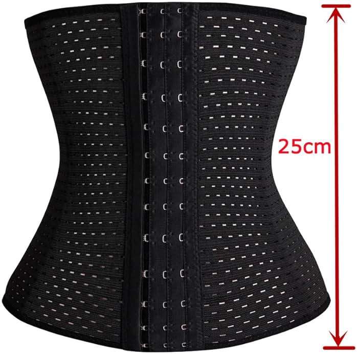 Waist Trainer Corset for Weight Loss Sport Workout Body Shaper Tummy Fat Burner, Black, Medium (Waist 26.7-29inch) - Image 2