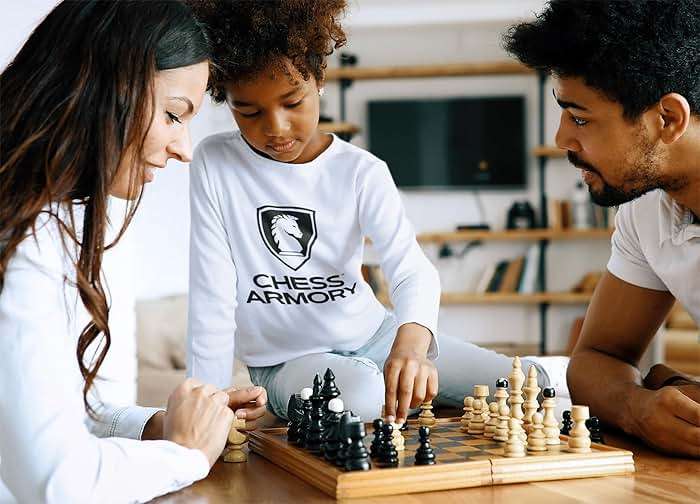 Chess Armory Wooden Chess Set 15 Inch - Classic Handcrafted Game Board for Adults with Extra Queen Pieces and Storage Box - Ideal for Home and Travel - Non-Magnetic - Image 8
