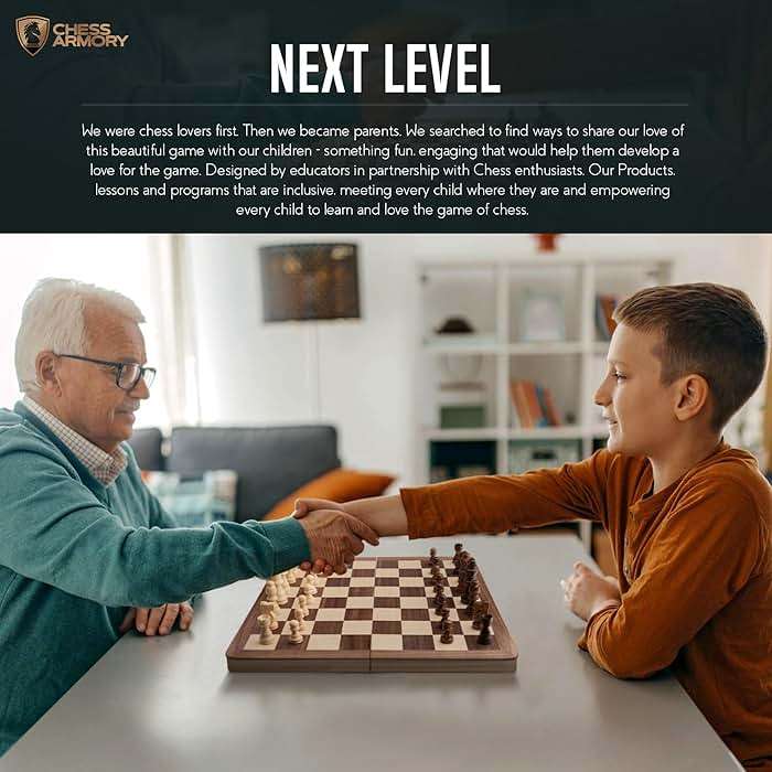 Chess Armory Wooden Chess Set 15 Inch - Classic Handcrafted Game Board for Adults with Extra Queen Pieces and Storage Box - Ideal for Home and Travel - Non-Magnetic - Image 9