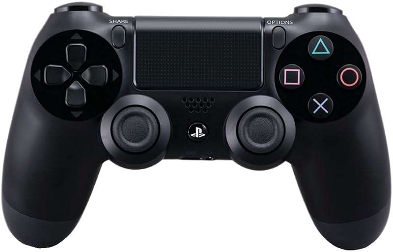 DualShock 4 Wireless Controller for PlayStation 4 - Jet Black (Renewed) - Image 1