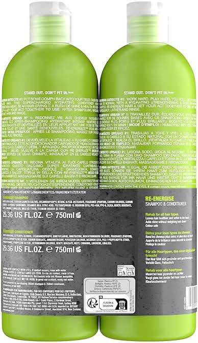 TIGI Bed Head Urban Antidotes Re-Energize Shampoo 25.36 oz (Pack of 2) - Image 4