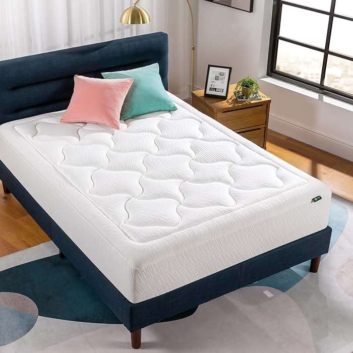 Zinus 12 Inch Cloud Memory Foam Mattress, Queen, Fiberglass Free, Pressure Relieving, Mattress in A Box, CertiPUR-US Certified, White - Image 1