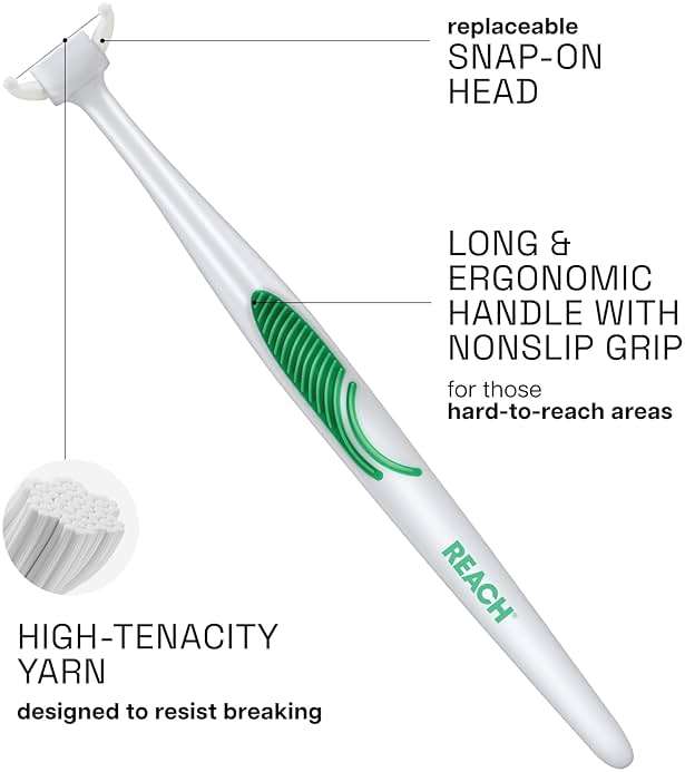 REACH Ultraclean Access Flosser Starter Kit, Unflavored, Plaque Remover for Teeth, for Hard to Reach Areas, Oral Care, PFAS Free, 1 Replaceable Flosser & 8 Refill Heads, 1 Pack - Image 2