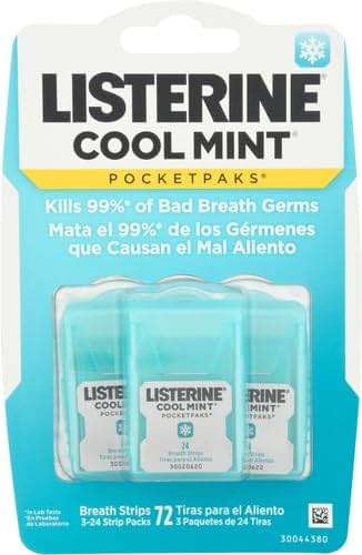 Listerine Pocketpaks Breath Strips, Cool Mint, 72 Count (Pack of 1) - Image 2
