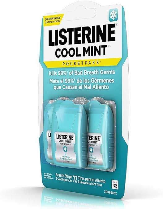 Listerine Pocketpaks Breath Strips, Cool Mint, 72 Count (Pack of 1) - Image 13