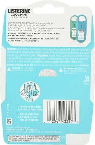 Listerine Pocketpaks Breath Strips, Cool Mint, 72 Count (Pack of 1) - Image 3