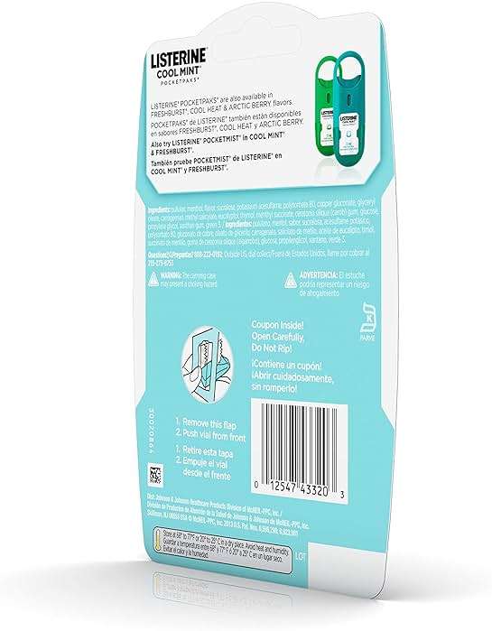 Listerine Pocketpaks Breath Strips, Cool Mint, 72 Count (Pack of 1) - Image 8