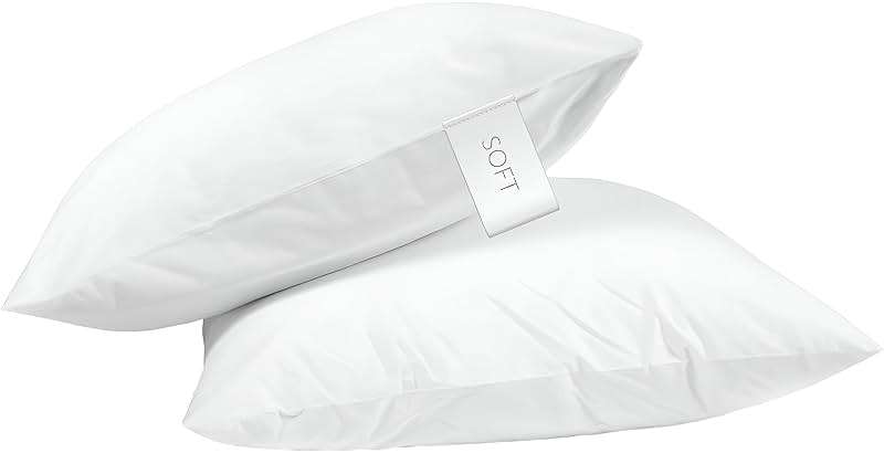 Digital Decor 100% Cotton Luxury Hotel Pillows Standard Size Set of 2, Cooling Down Alternative Bed Pillows for Sleeping, Hypoallergenic Soft Pillows for Side & Back Sleepers, Made in USA, 26" x 20" - Image 1