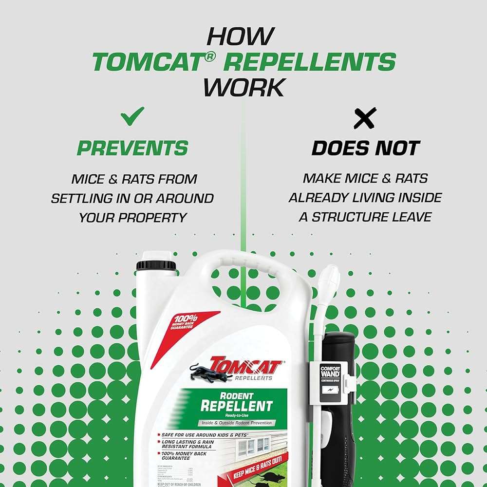 Tomcat Repellents Rodent Repellent Ready-to-Use with Comfort Wand - For Indoor and Outdoor Mouse and Rat Prevention, Peppermint Oil Spray for Rodents with Cinnamon & Garlic Essential Oils, 1 gal. - Image 3