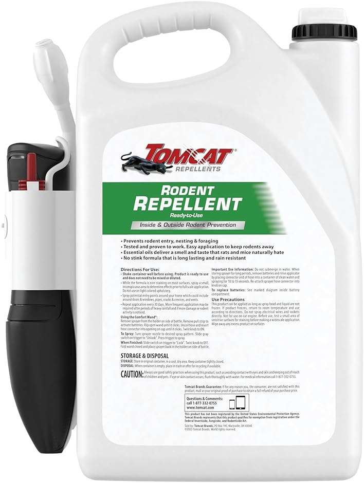 Tomcat Repellents Rodent Repellent Ready-to-Use with Comfort Wand - For Indoor and Outdoor Mouse and Rat Prevention, Peppermint Oil Spray for Rodents with Cinnamon & Garlic Essential Oils, 1 gal. - Image 8