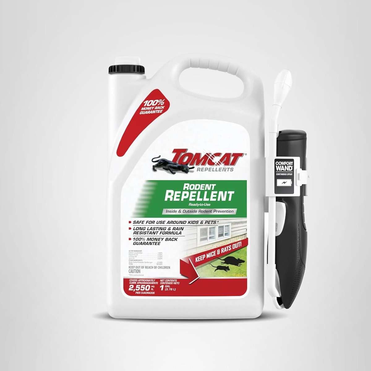 Tomcat Repellents Rodent Repellent Ready-to-Use with Comfort Wand - For Indoor and Outdoor Mouse and Rat Prevention, Peppermint Oil Spray for Rodents with Cinnamon & Garlic Essential Oils, 1 gal. - Image 10