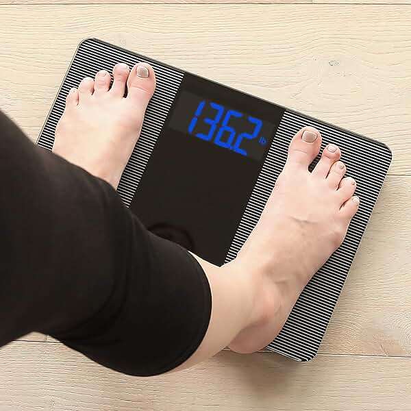 Escali Extra Wide Digital Bathroom Scale for Body Weight with Wide Platform for Natural Stance and Stability, High Capacity of 400 lb, Batteries Included - Image 7