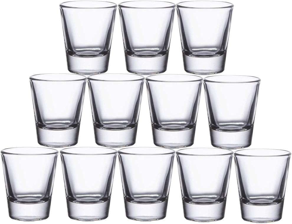 Gmark 1.5-Ounce Heavy Base Shot Glass Set, Whiskey Shot Glass 12-Pack GM2011 - Image 1