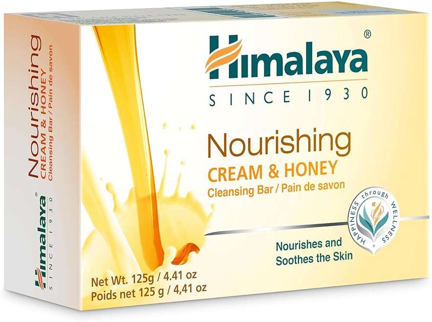 Himalaya Nourishing Cream & Honey Cleansing Bar Soap, Soft Milk and Honey Hand Soap, for Face and Body, Face Soap Bar, Face Wash Bar, Bath Soaps, Soft Skin, 4.41 oz, 1 Pack - Image 2
