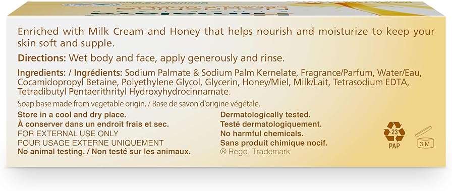Himalaya Nourishing Cream & Honey Cleansing Bar Soap, Soft Milk and Honey Hand Soap, for Face and Body, Face Soap Bar, Face Wash Bar, Bath Soaps, Soft Skin, 4.41 oz, 1 Pack - Image 3